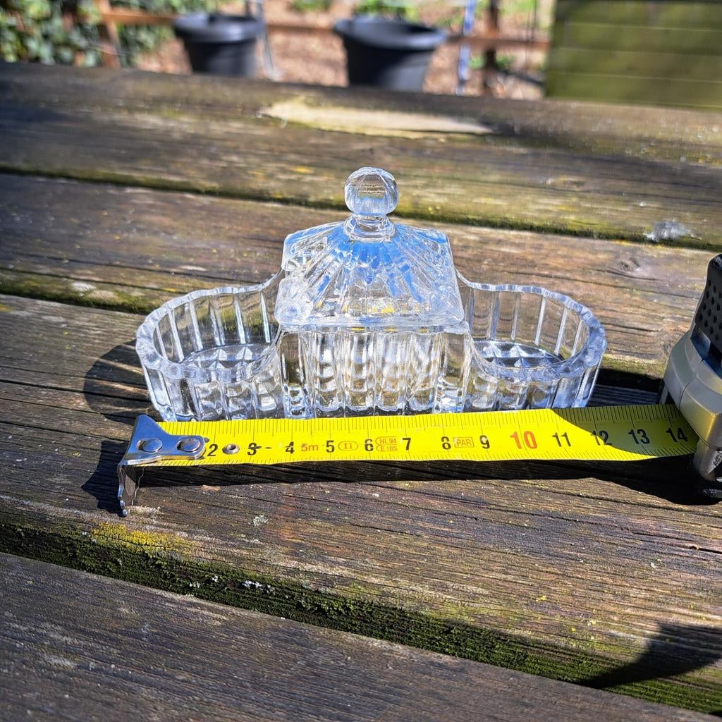 Glazen bakje met deksel, Antiek en Kunst, Antiek | Glas en Kristal, Ophalen