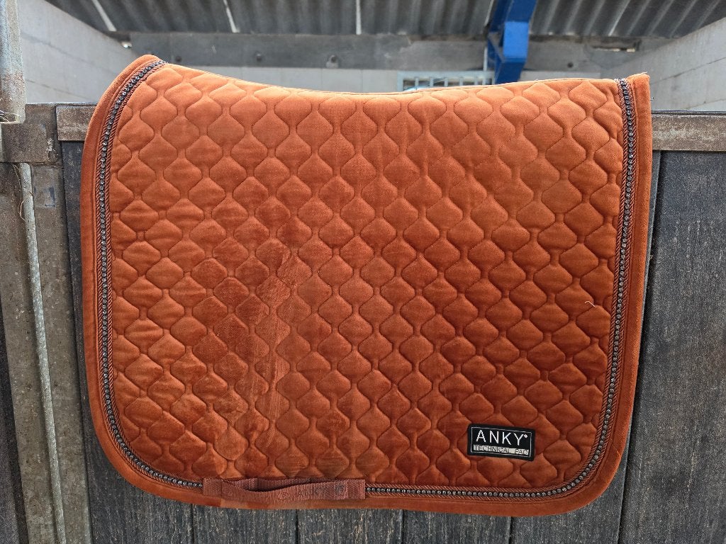 Anky dekje, Dieren en Toebehoren, Full (L), Oranje, Fluweel, Dressuurdekje