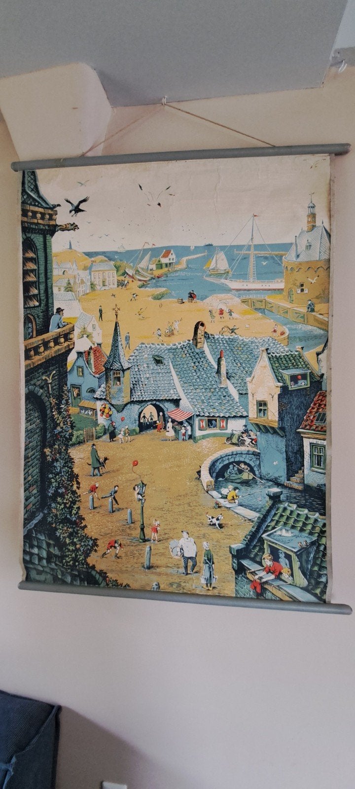 oude schoolplaat Zomer van W.G. van der Hulst jr., Antiek en Kunst, Ophalen