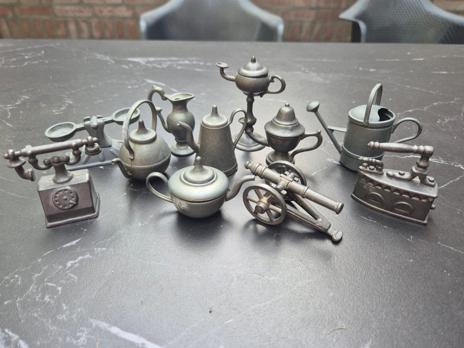 Letterbak beeldjes, tin, Ophalen of Verzenden, Zo goed als nieuw, Dier