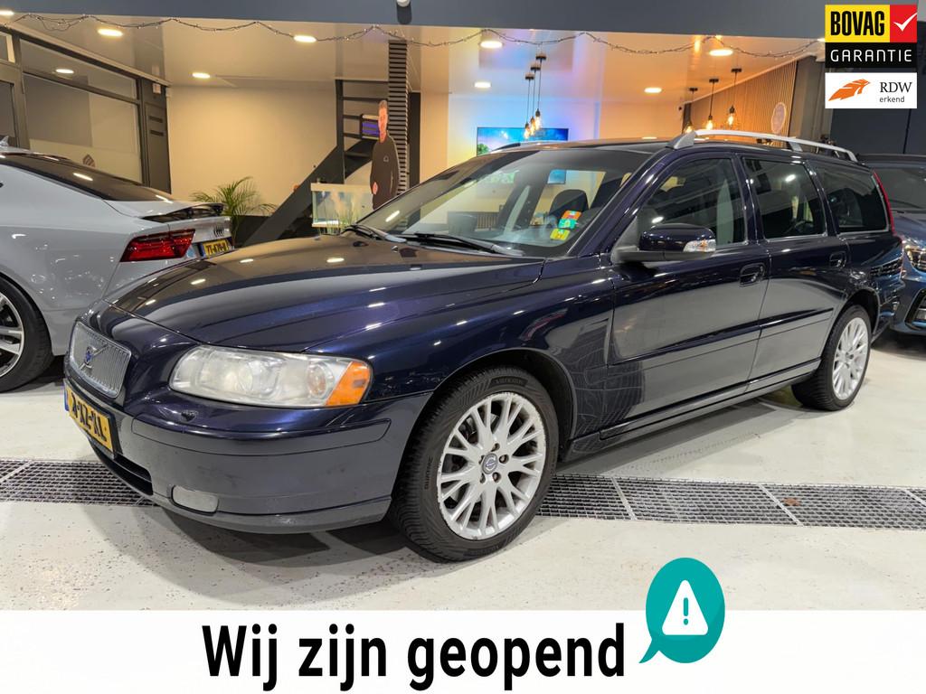 Volvo V70 2.0T Edition Sport AUT|7 Persoon|MEMORY|LEDER|STOE, Gebruikt, Zwart, 1984 cc, Blauw