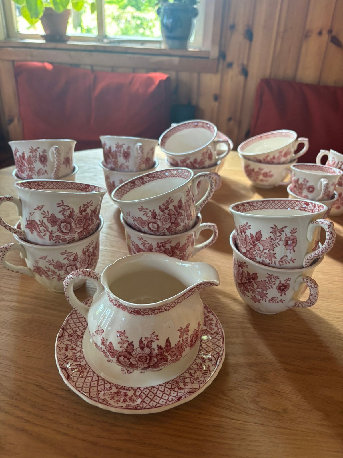 vintage Mason's Stratford roze theeservies, Antiek en Kunst, Ophalen of Verzenden
