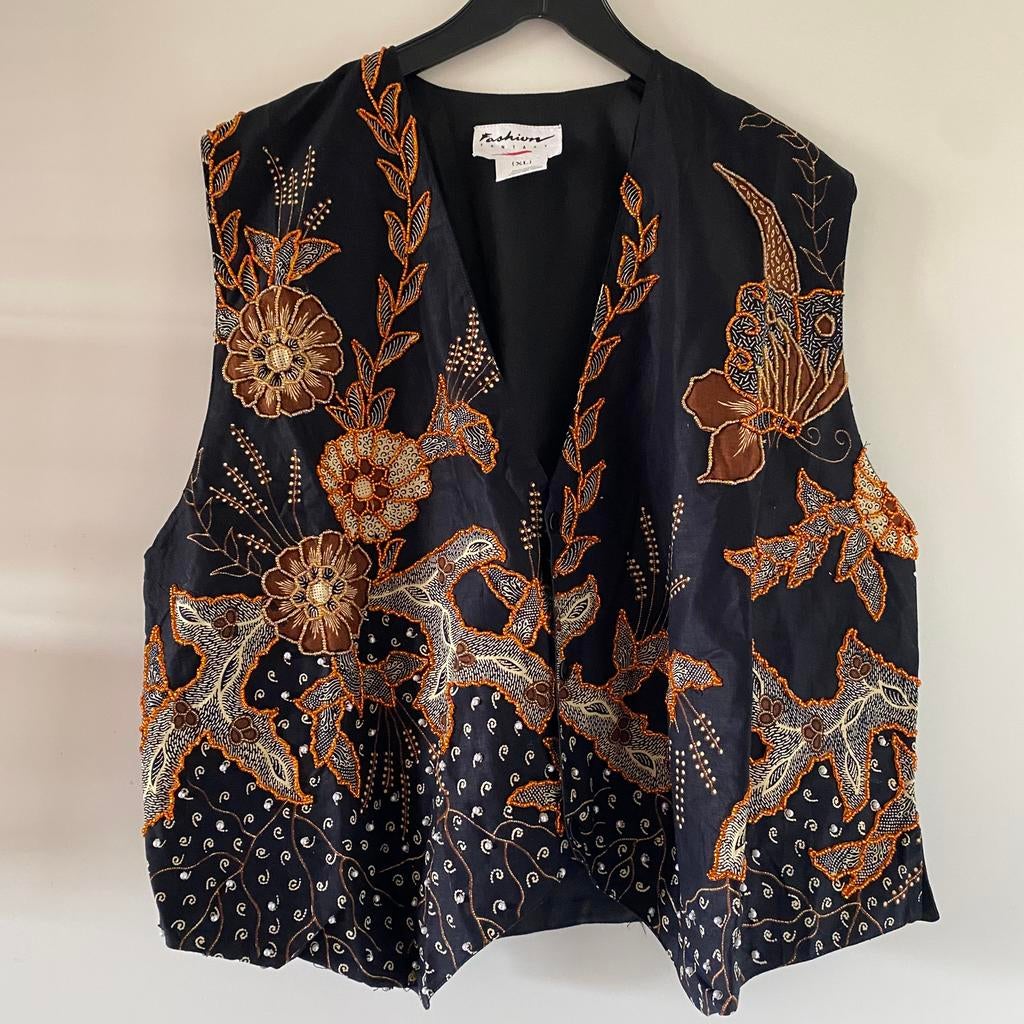 GILET KATOEN INDONESIË KRAALTJES 42-44(?), Ophalen of Verzenden, Nieuw