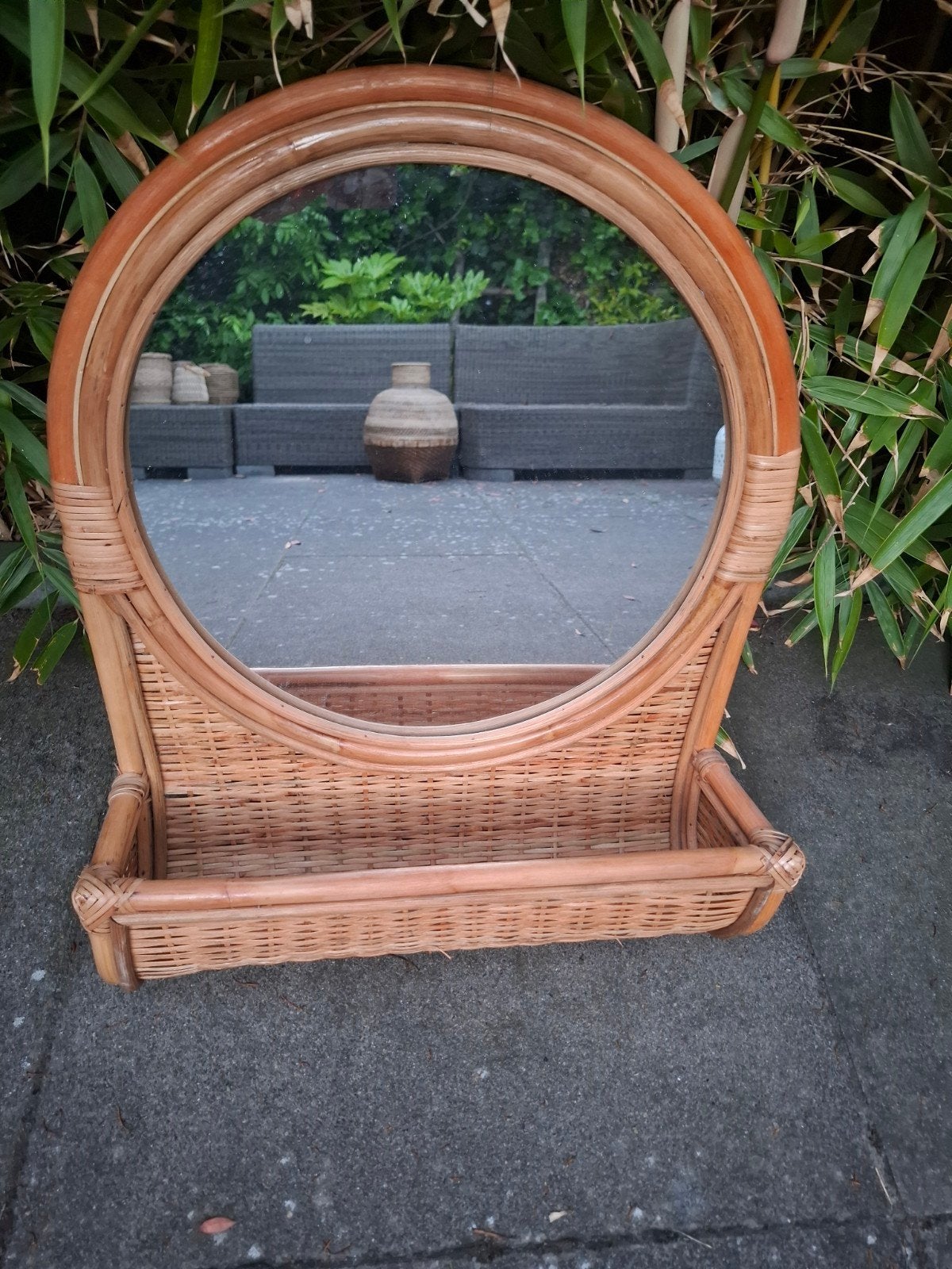 SkLUM rotan kastje met spiegel NIEUW, Ophalen of Verzenden, Rechthoekig, Minder dan 50 cm