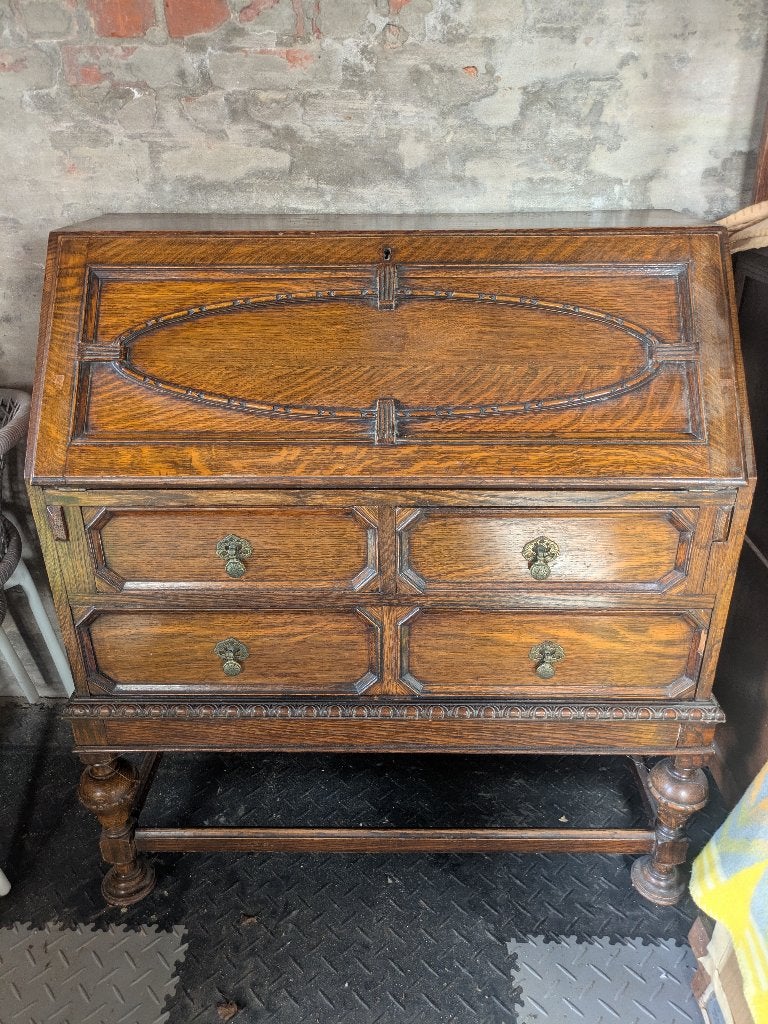 Antiek Houten Secretaire Bureau Retro, Antiek en Kunst, Ophalen