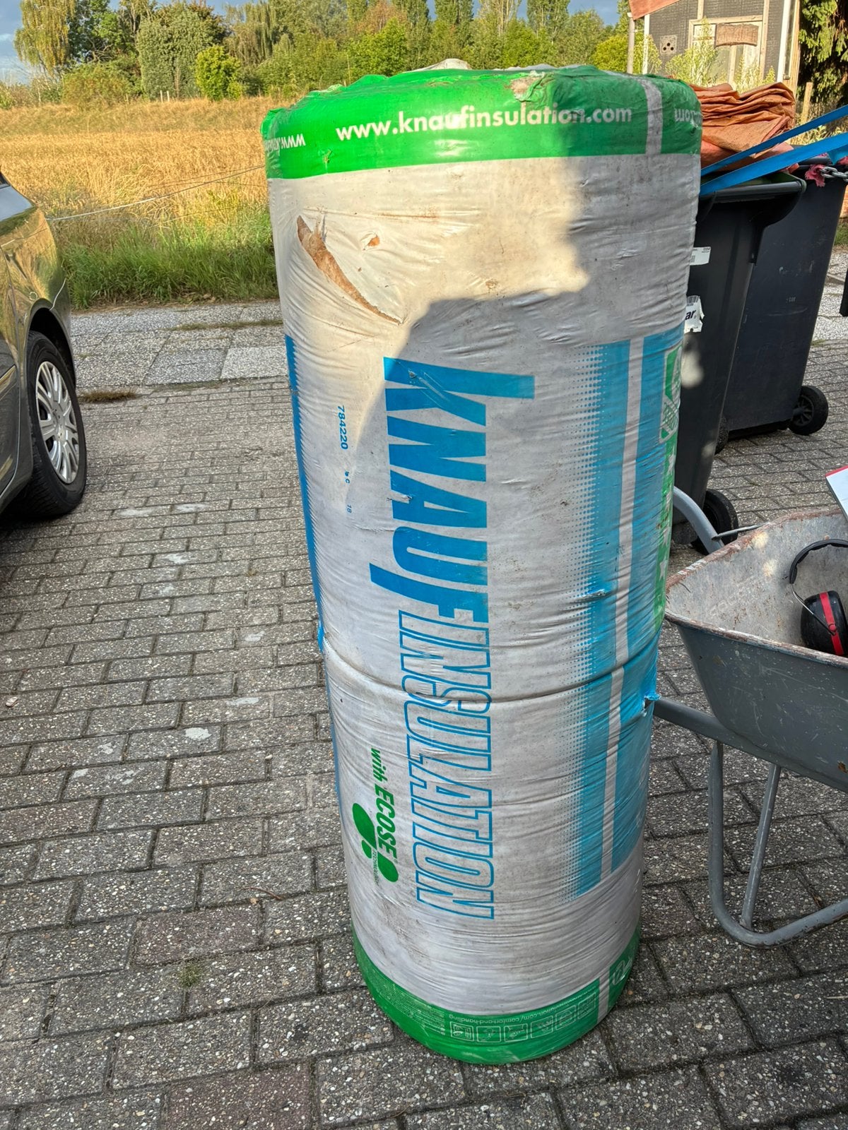 Knauf Naturoll 035 glaswol met ECOSE-technologie, Ophalen, 12 cm of meer, Zo goed als nieuw, 15 m² of meer