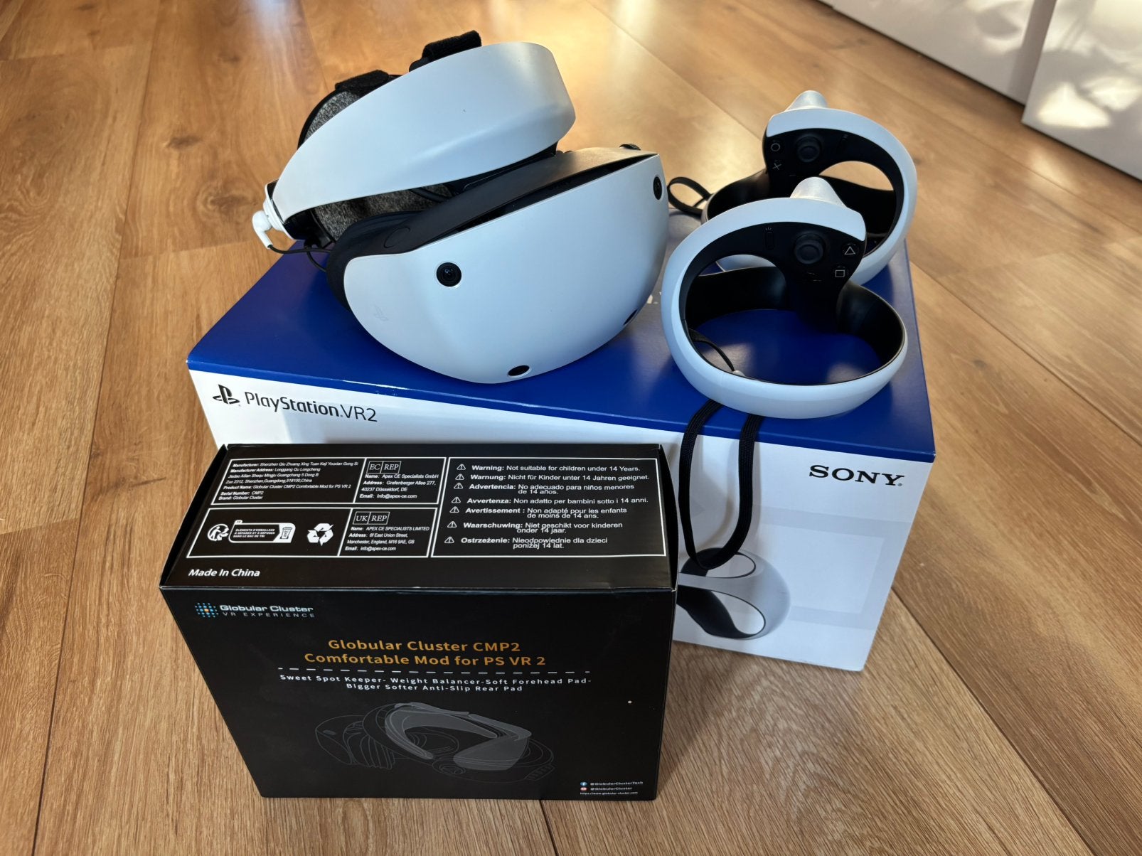 Sony PlayStation VR2 + Globular Cluster comfort mod, Spelcomputers en Games, Virtual Reality, Ophalen of Verzenden, Zo goed als nieuw