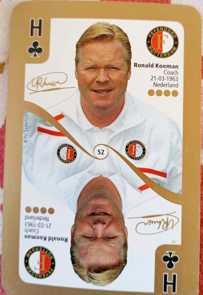Ronald Koeman Feyenoord Plus Voetbal Trading Card 2012-2013, Ophalen of Verzenden, Zo goed als nieuw, Feyenoord, Spelerskaart