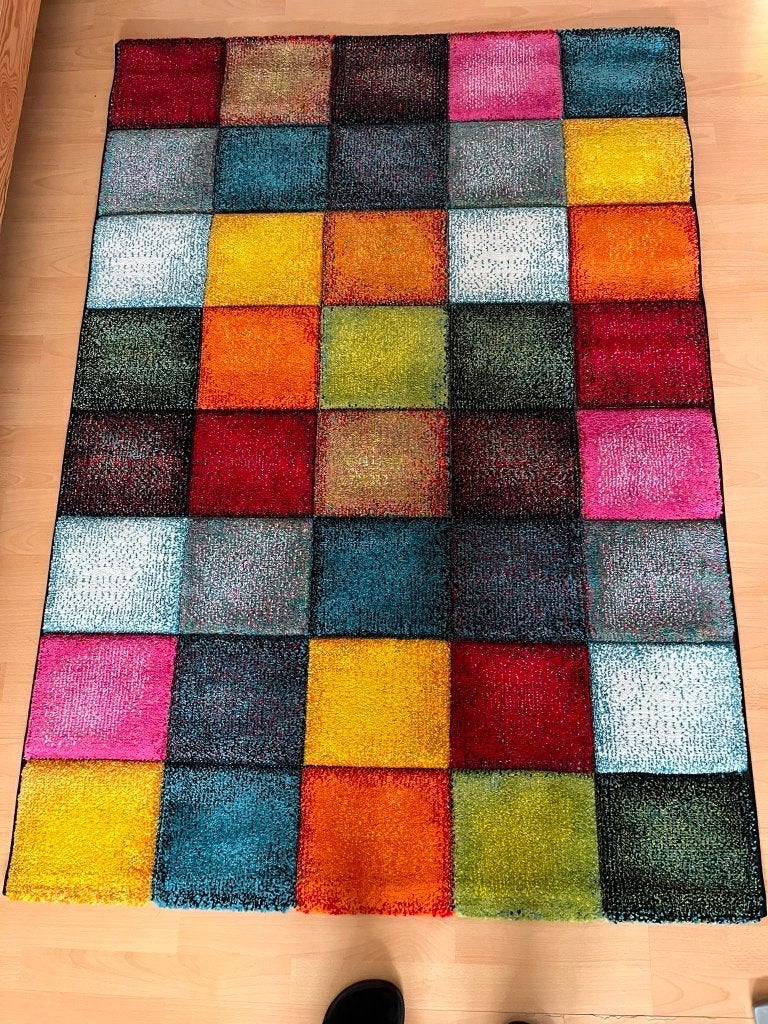 Vloerkleed, zo goed als nieuw, Ophalen, 100 tot 150 cm, Zo goed als nieuw, Geel