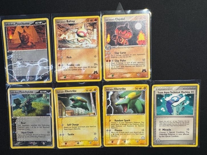 Setje kaarten team magma & team aqua, Ophalen of Verzenden, Gebruikt, Meerdere kaarten