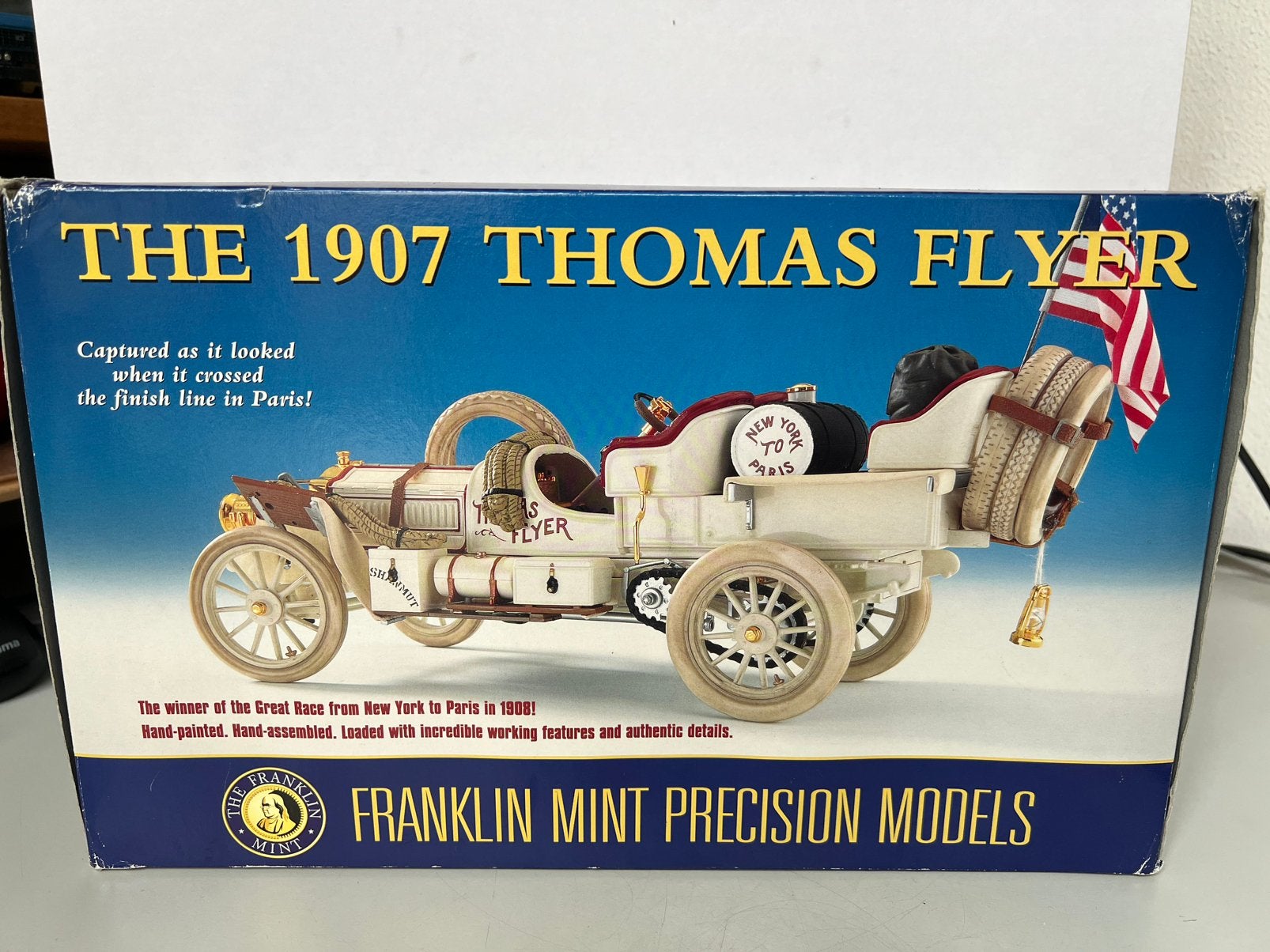 Franklin Mint Thomas Flyer 1907 Gread Race NewYork to Paris, Ophalen of Verzenden, Zo goed als nieuw, Auto, Overige merken