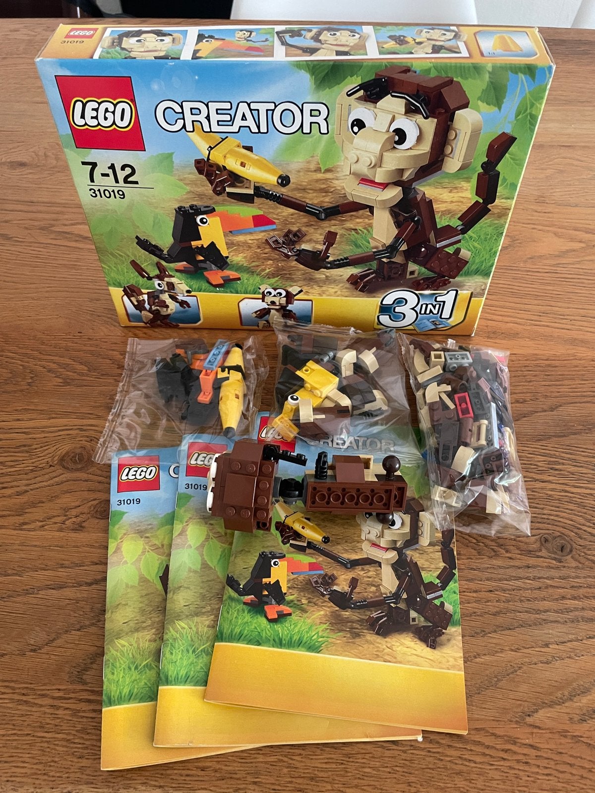 LEGO Creator 31019 Aap en Toekan 3-in-1 set, Lego, Ophalen of Verzenden, Zo goed als nieuw, Compleet