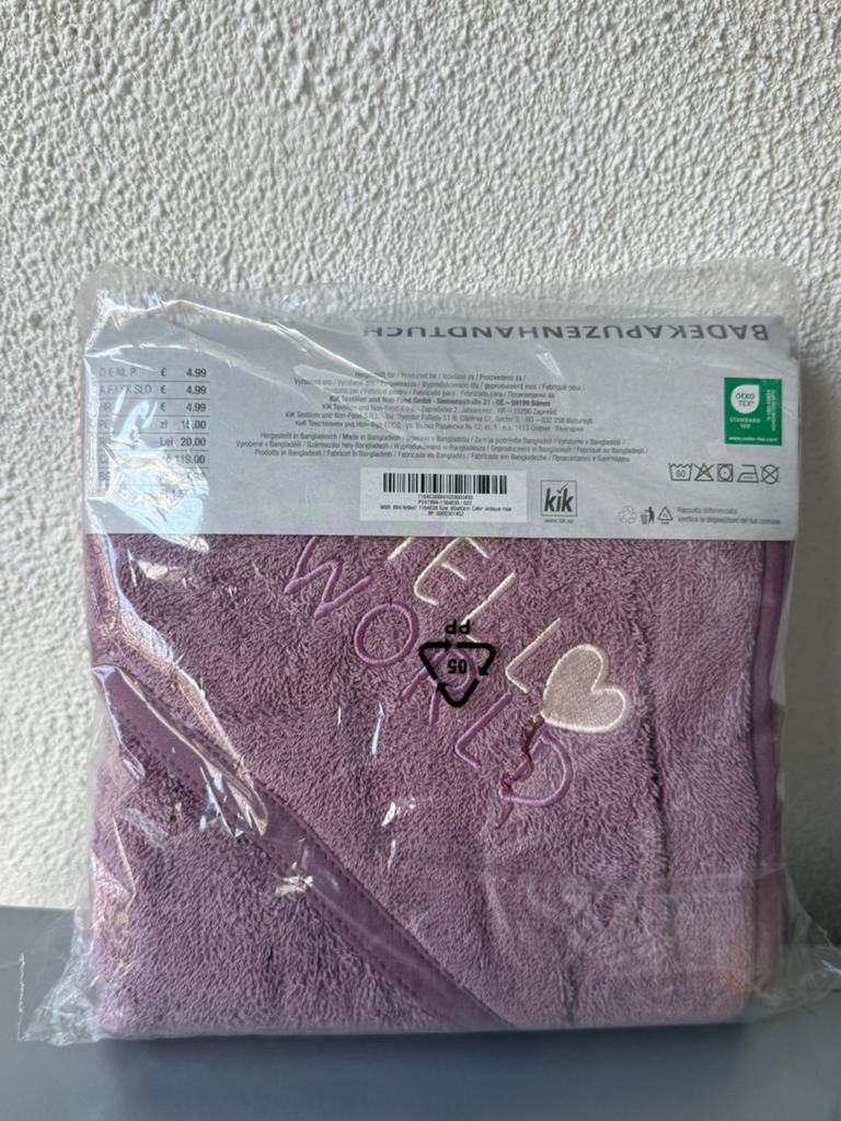 Badcape 80x80cm voor meisjes, Kinderen en Baby's, Babykleding | Overige, Ophalen, Nieuw, Meisje