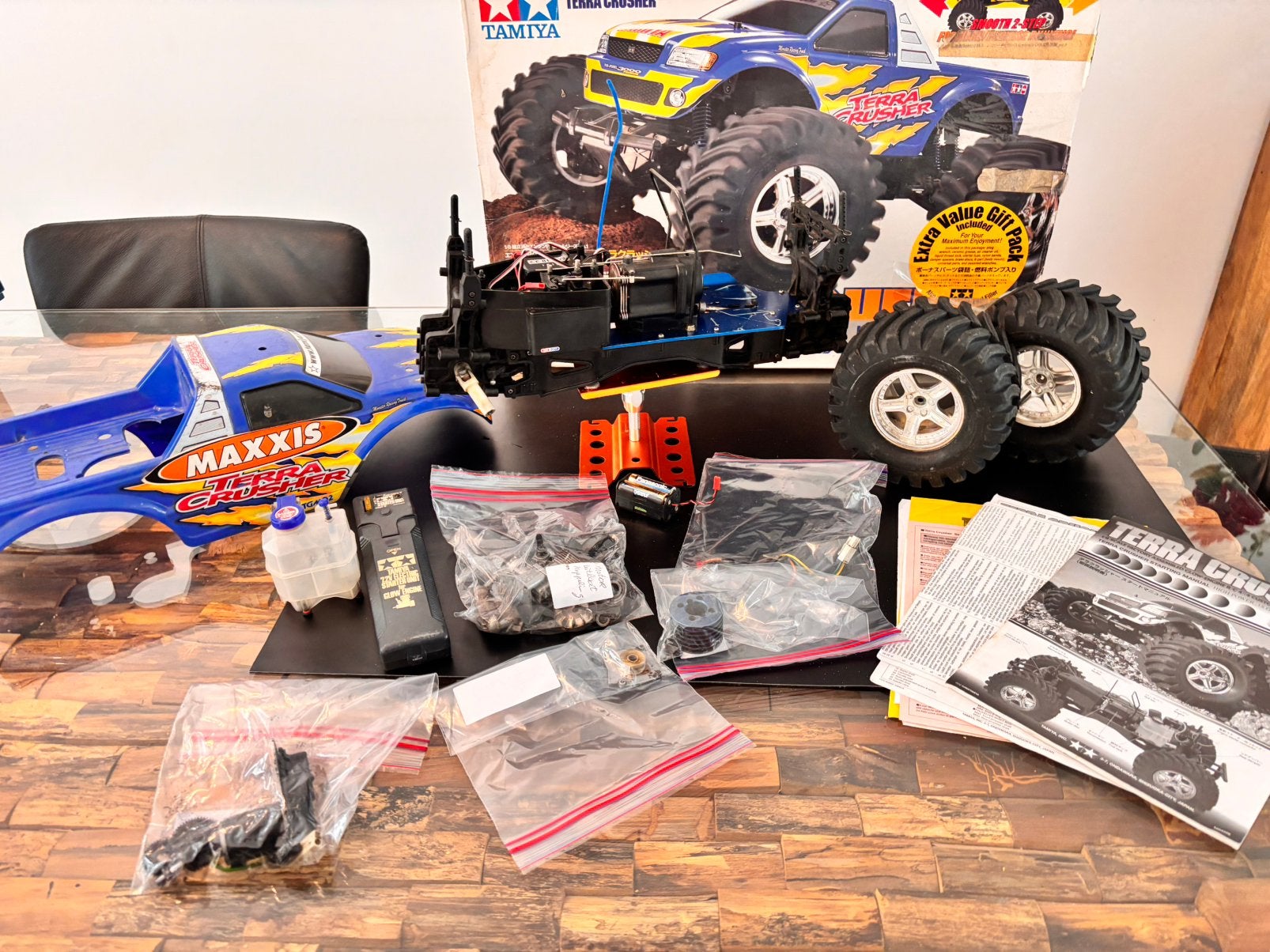 Tamiya Terra Crusher compleet, Gebruikt, Auto offroad, Ophalen of Verzenden, Nitro