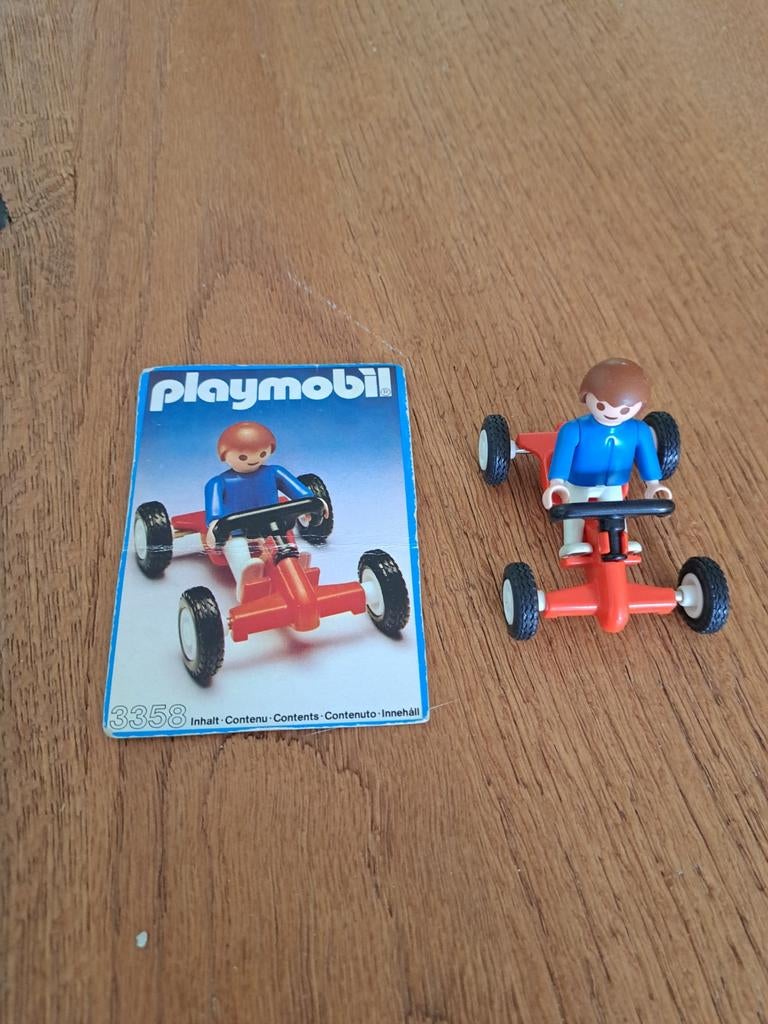 Playmobil vintage jongen met skelter, Ophalen of Verzenden
