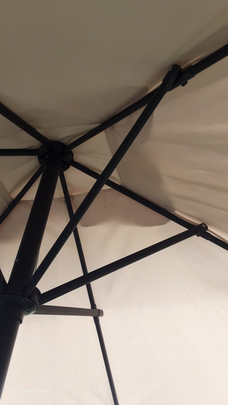 Parasol voorterras of balkon, Tuin en Terras, Ophalen, Gebruikt, Stokparasol, Kantelbaar