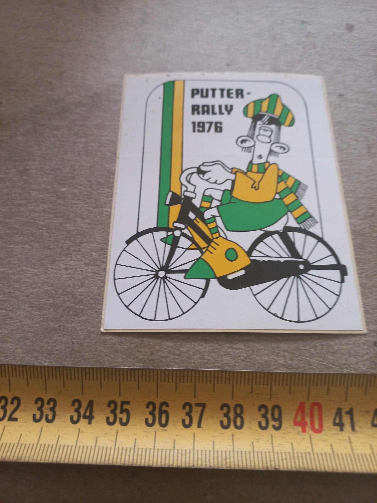 Vintage Putter-Rally 1976 sticker - Fietsen thema, Ophalen of Verzenden, Gebruikt, Sport