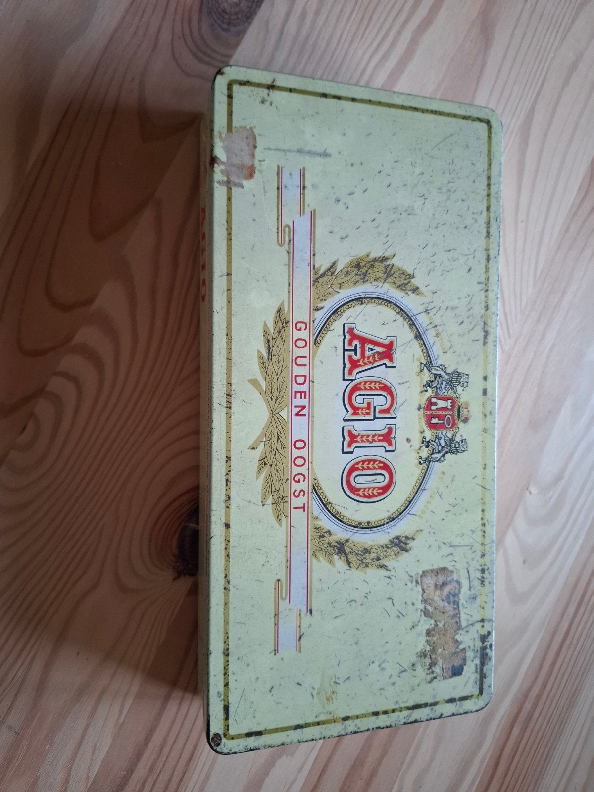 Vintage Agio Sigarenblik "Gouden Oogst" - 20x10x5 cm, Verzamelen, Ophalen of Verzenden