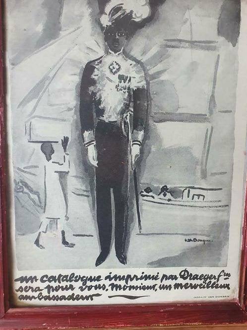 Kees van Dongen orig advertentie merveilleux Ambassadeur1926, Antiek en Kunst, Ophalen