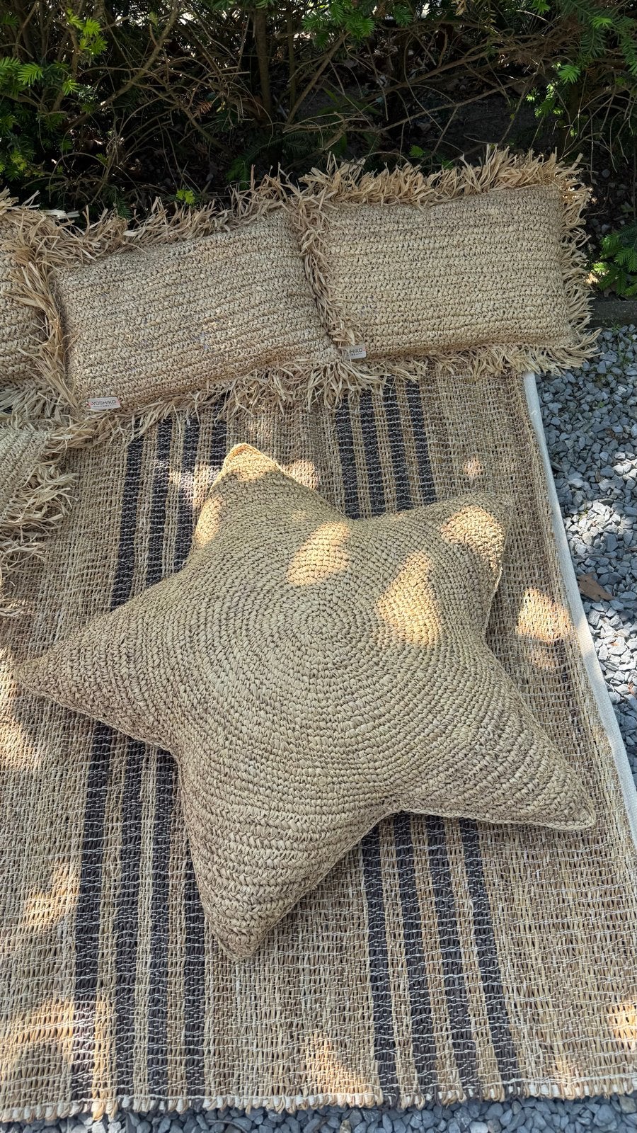 Yoshiko Zeegras Kussens & Vloerkleed - Zomers Set, Ophalen, Nieuw, Beige, Overige vormen