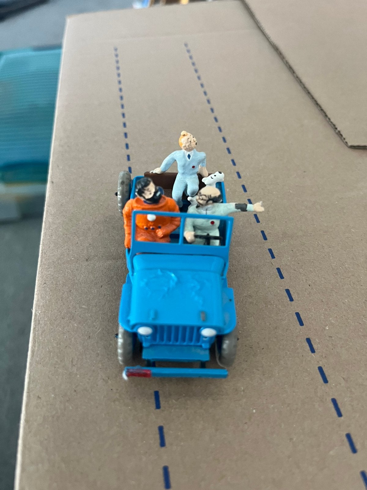 Willys CJ-2A Jeep modelauto uit de verzamelreeks van Kuifje, Ophalen of Verzenden, Zo goed als nieuw, Auto, Overige merken
