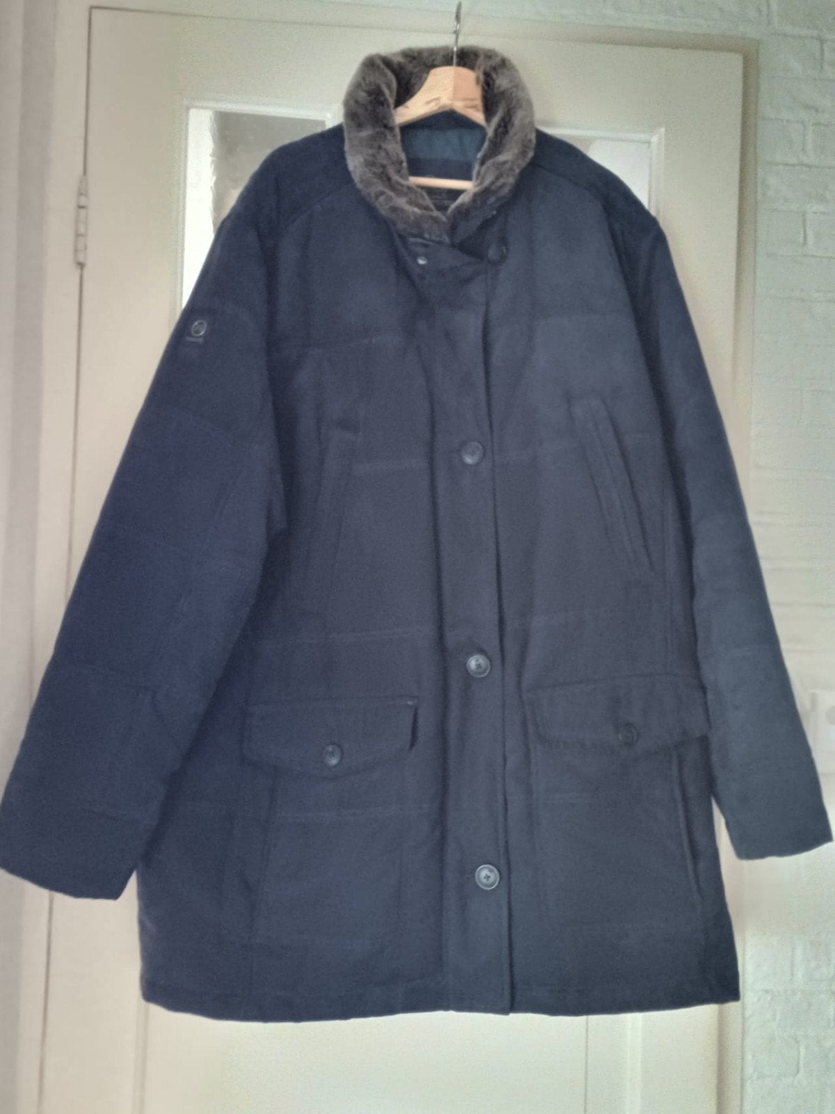 Heren winterjas Bartlett maat 62 donkerblauw, Kleding | Heren, Blauw, Bartlett, Overige maten, Ophalen of Verzenden