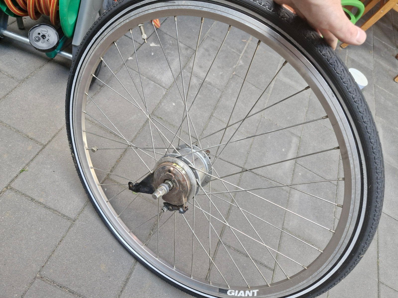 Giant achterwiel 28 inch met Shimano Nexus 3 naaf, Wiel, Gebruikt, Toerfiets, Aluminium