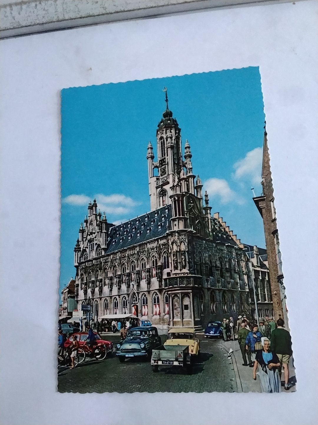 Oude Ansichtkaart Stadhuis Middelburg Grote Markt, Ophalen of Verzenden, 1960 tot 1980, Gelopen, Zeeland