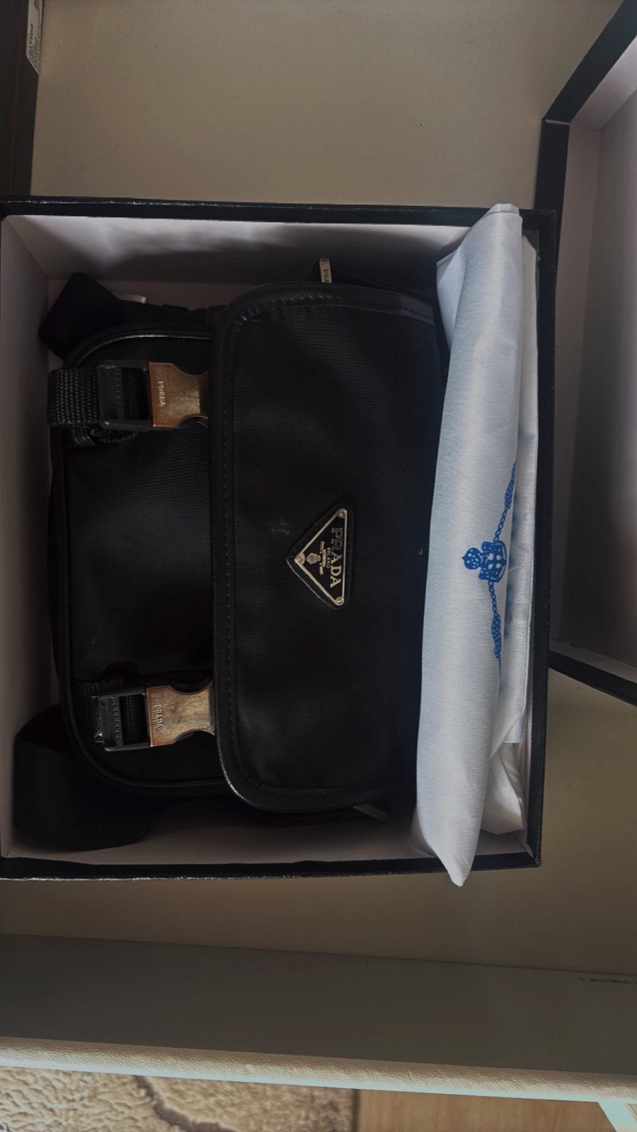 Prada tasje, Ophalen of Verzenden, Zo goed als nieuw, Zwart, Overige typen