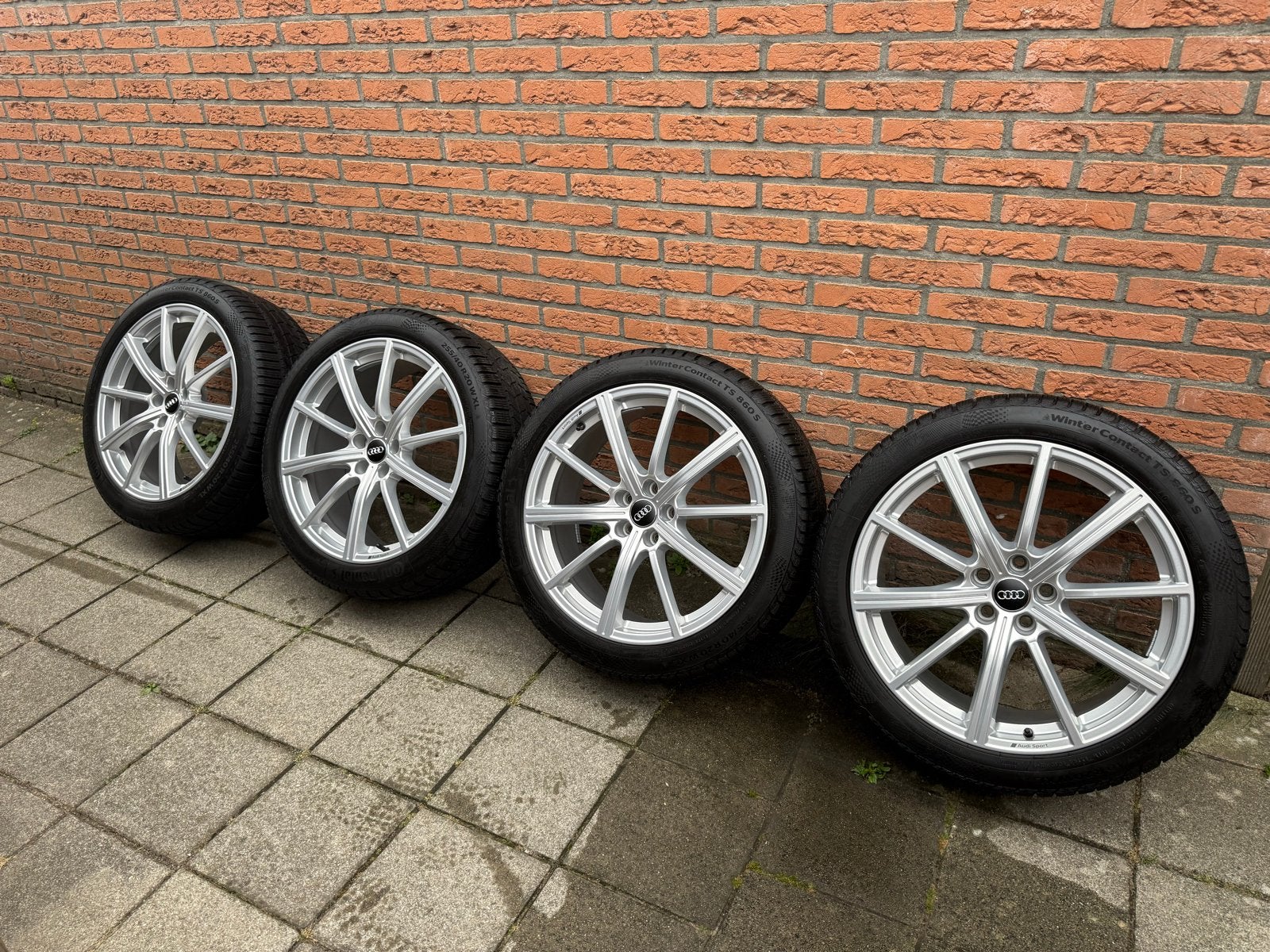 Originele Audi Sport 20 inch velgen met Winterbanden, Gebruikt, 255 mm, Banden en Velgen, Personenwagen
