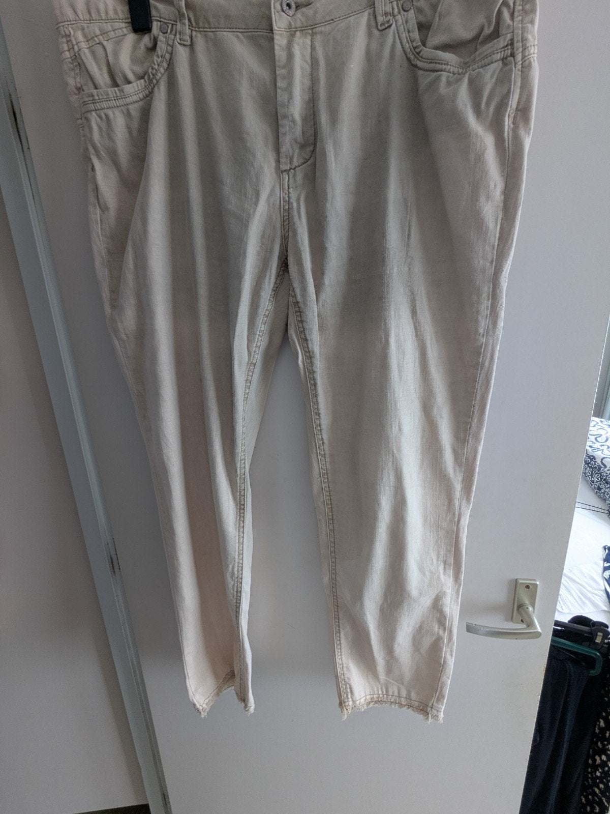 Norah Maja Beige Jeans - Maat 44 (XL), Beige, Maat 42/44 (L), Ophalen of Verzenden, Norah
