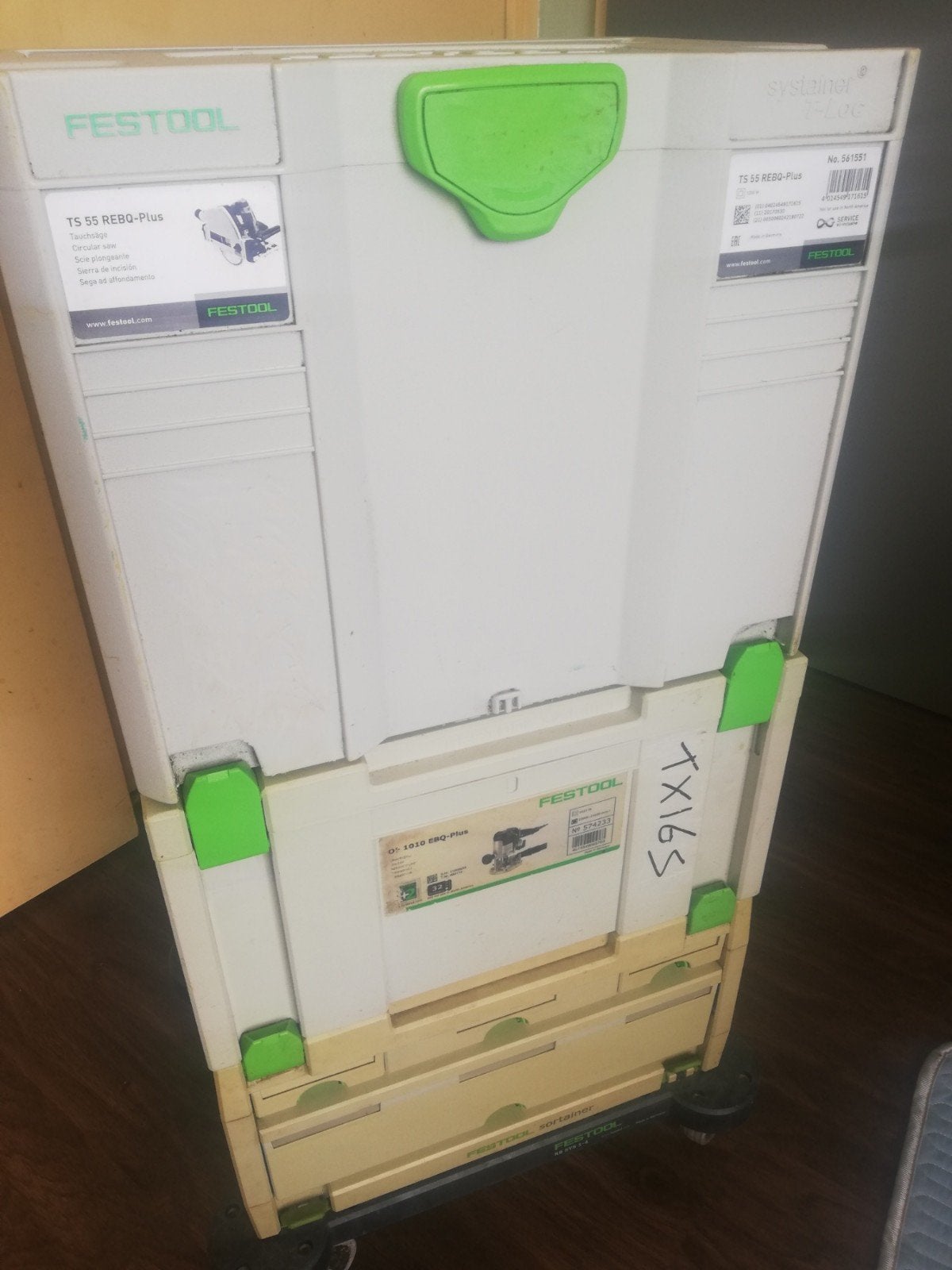 Festool set, Ophalen