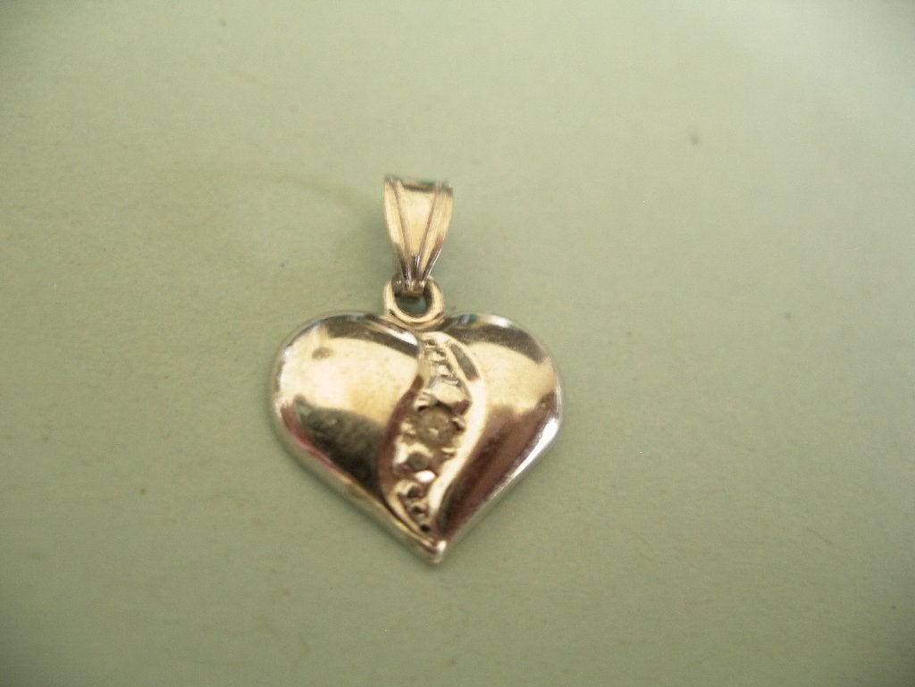 Een mooie Zilveren Hart Hanger met 1 Zirkonia Steentje, Sieraden, Tassen en Uiterlijk, Antieke sieraden, Verzenden, Zilver, Hanger