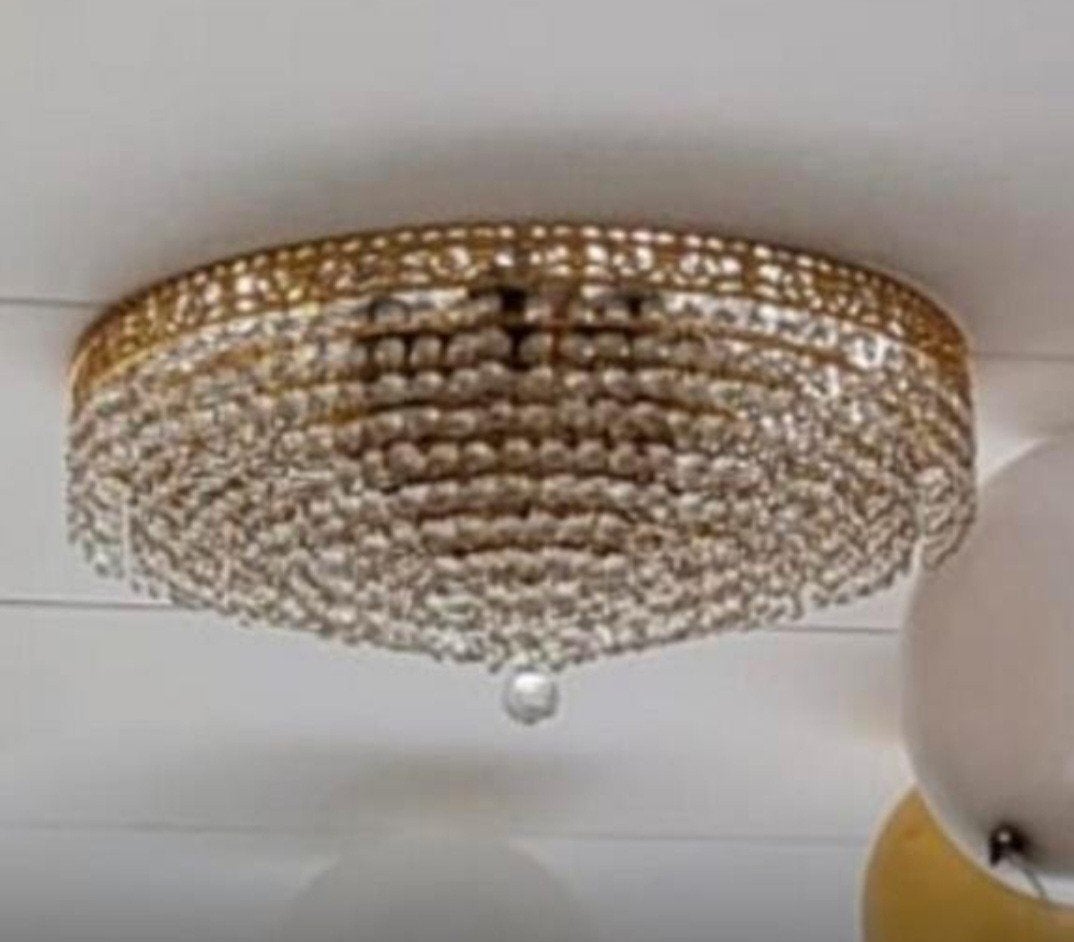 Grote swarovski kristallen plafonnière in zeer goede staat, Ophalen of Verzenden, Zo goed als nieuw