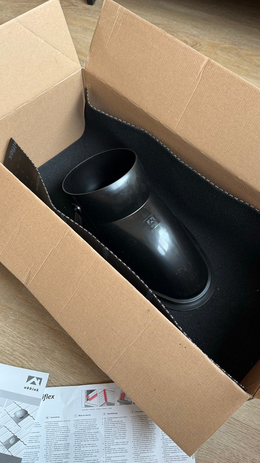 Ubbink Ubiflex dakdoorvoer voor dakpannen - Nieuw in doos, Doe-het-zelf en Verbouw, Kunststof, Zwart, Nieuw, Ophalen of Verzenden