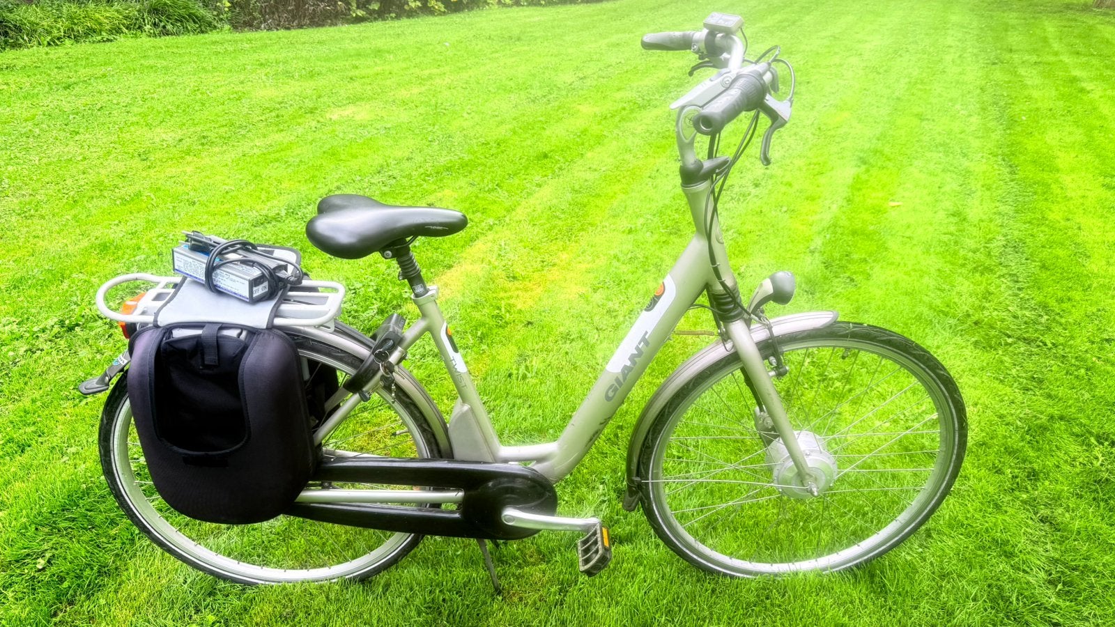 Goed werkende nette unisex damesfiets E-bike Giant 51cm N7, Ophalen, Gebruikt, Velgrem, Versnellingen