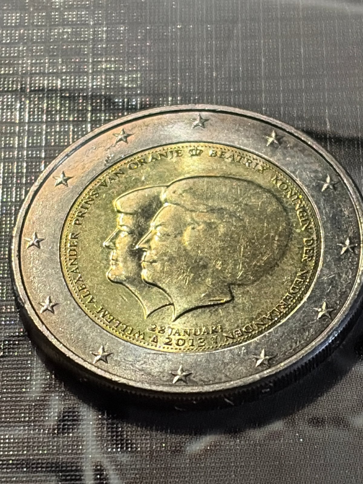 2 Euro Munt Nederland 2013 Dubbelportret Willem-Alexander Be, Ophalen of Verzenden, Overige landen, 2 euro, Losse munt