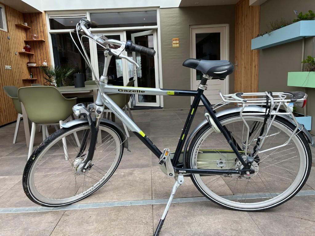 Gazelle Chamonix 28 inch Heren fiets, Fietsen en Brommers, Fietsen | Dames | Damesfietsen, Ophalen, Gebruikt, Versnellingen, 56 cm of meer