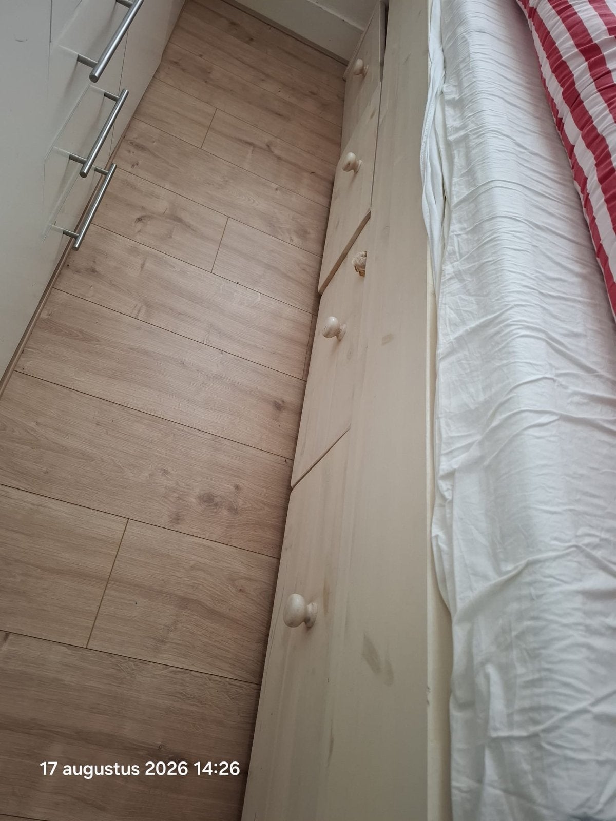 Massief houten bed 140x200 met 8 kades inclusief matras+t, Ophalen, Overige kleuren, Tweepersoons, 140 cm