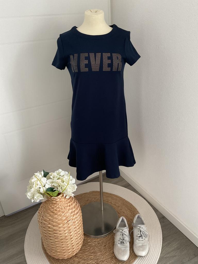 Nikkie / prachtige jurk maat 36/ blauw, Zo goed als nieuw, Maat 36 (S), Boven de knie, Verzenden