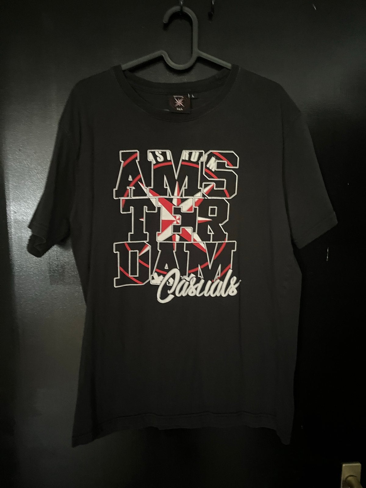 Amsterdam Casuals T-shirt Zwart Maat L, Ophalen of Verzenden, Gedragen, Maat 52/54 (L), Zwart