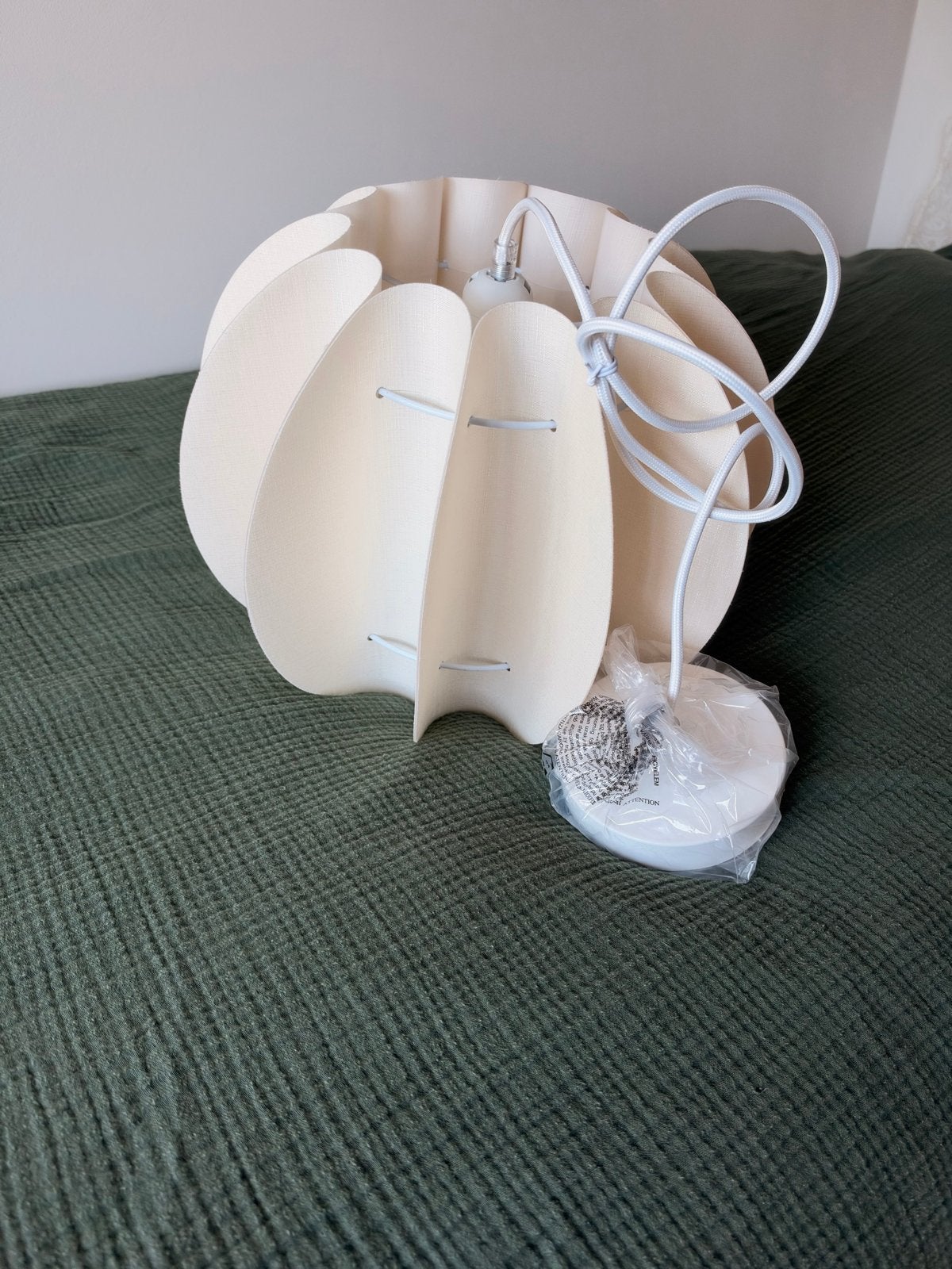 Linnen look hanglamp - Nieuw, Ophalen of Verzenden, Nieuw, Kunststof