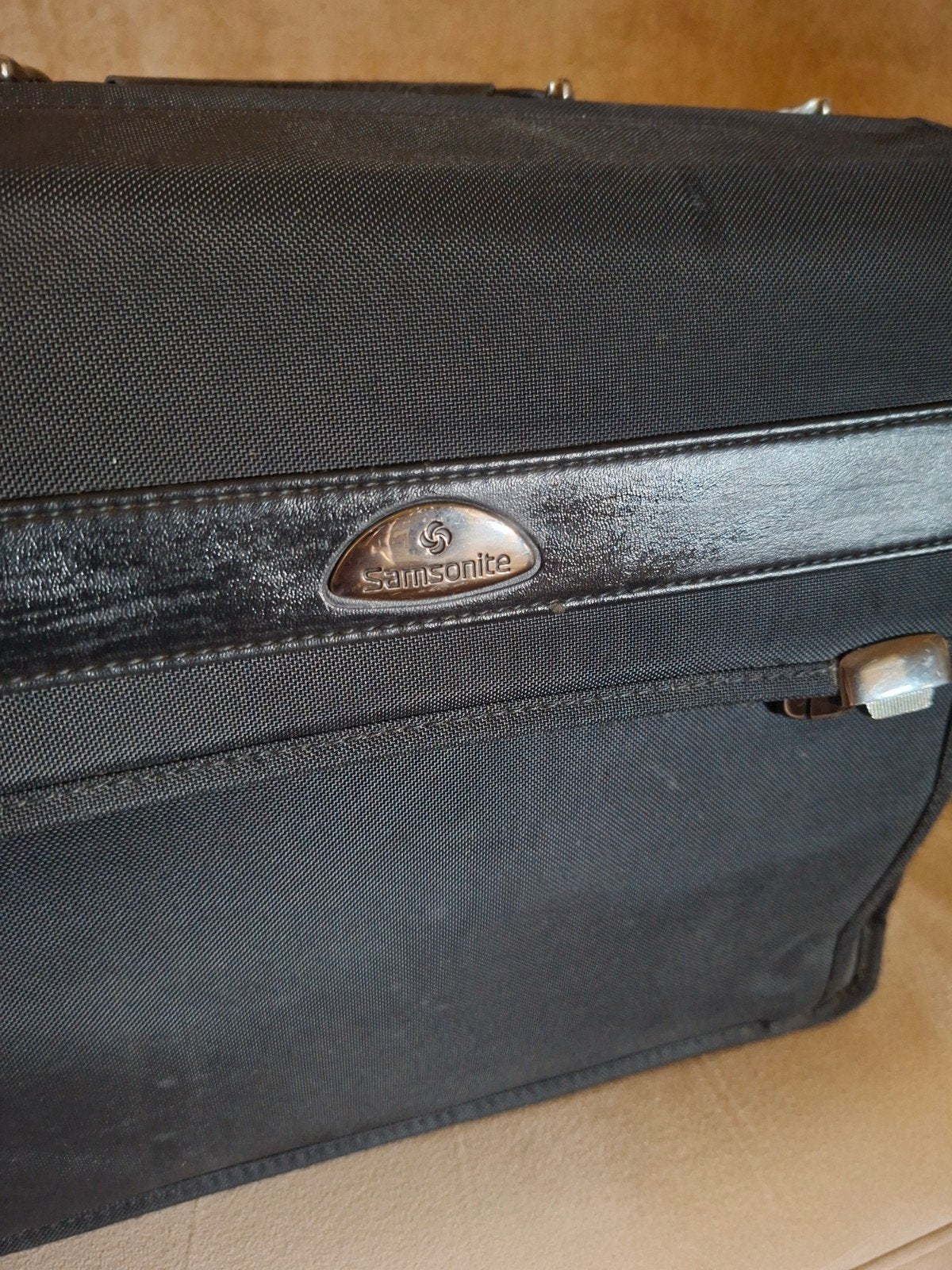 Stijlvolle Zwarte Samsonite Business Tas Heren, Sieraden, Tassen en Uiterlijk, 40 tot 60 cm, Gebruikt, 20 tot 30 cm, Verzenden
