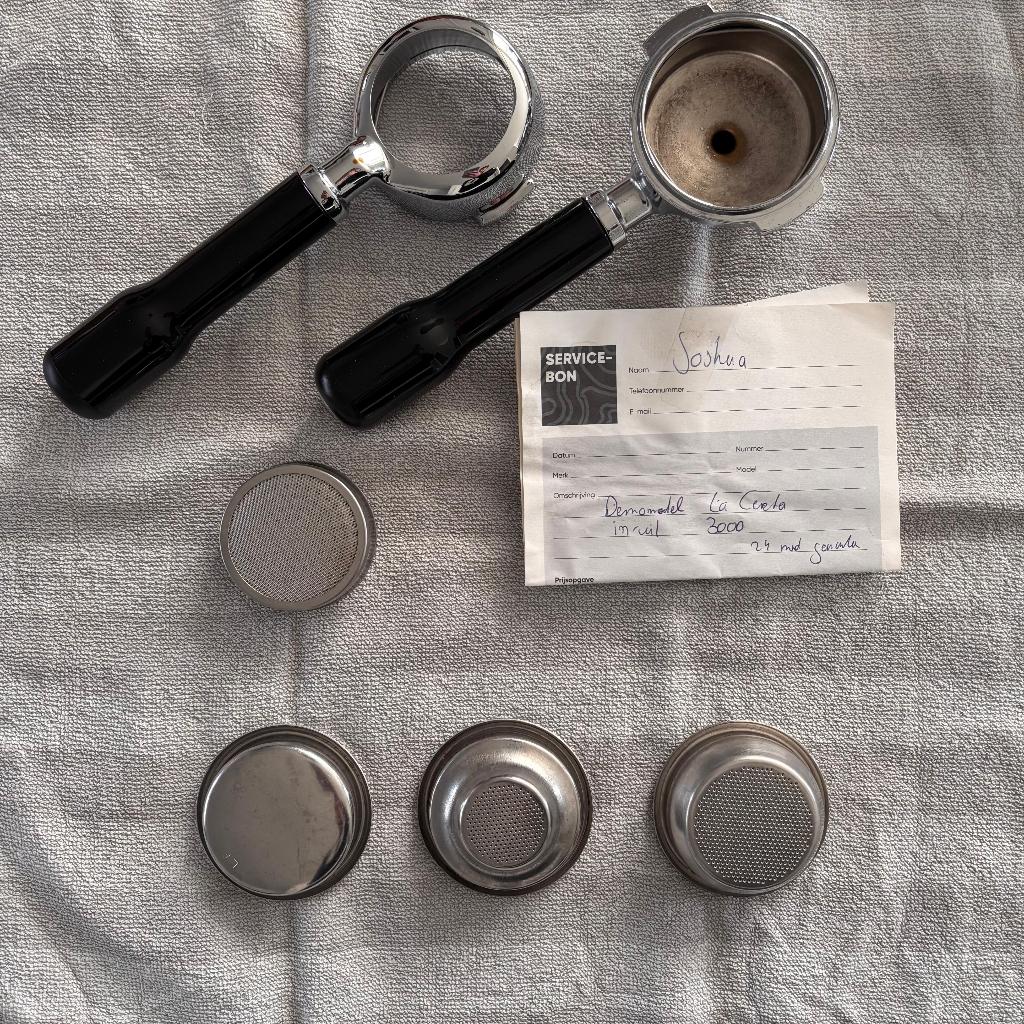 Quick Mill La Certa E61 espressomachine + naked portafilter, Ophalen, Gebruikt, Espresso apparaat, Gemalen koffie