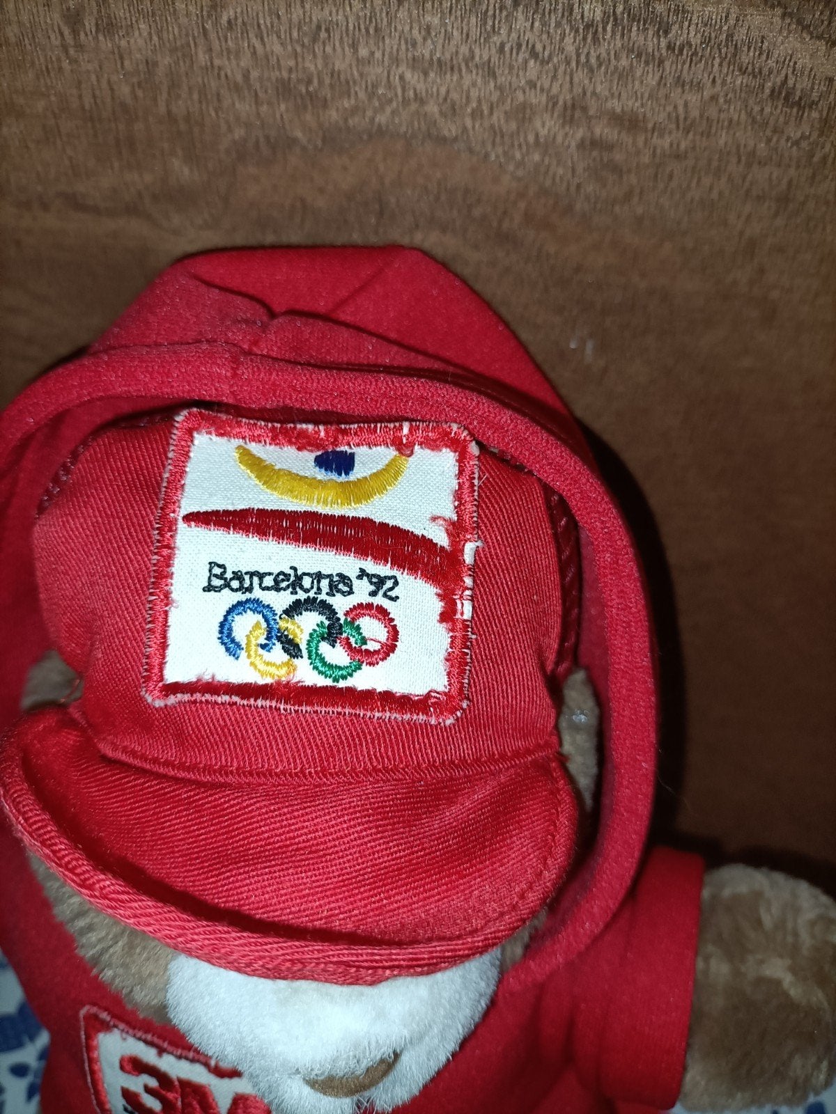 Mascotte Olympische spelen Barcelona 1992 beer knuffel, Ophalen of Verzenden, Zo goed als nieuw, Overige typen