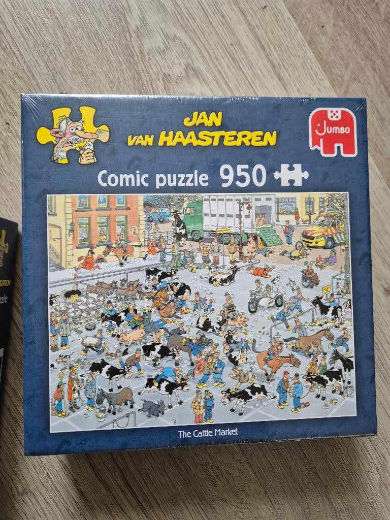 jumbo Jan van Haasteren puzzel the cattle market veemarkt, Ophalen of Verzenden, 500 t/m 1500 stukjes, Nieuw