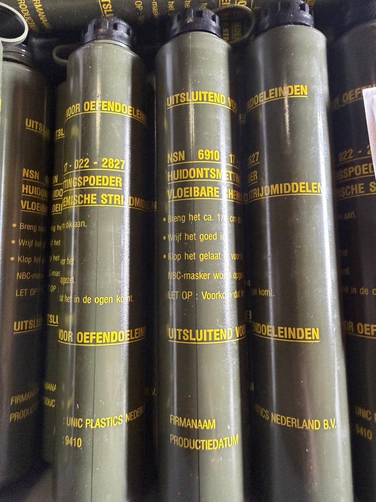 Nederlandse leger Huidontsmettingspoeder container– NBC, Verzamelen, Verzenden, Landmacht, Nederland