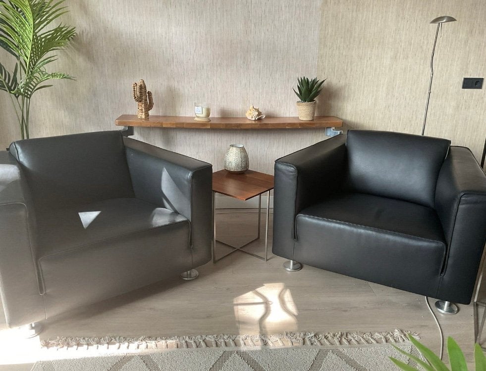 Design on stock fauteuil 2x, Ophalen, Zo goed als nieuw, 75 tot 100 cm, 50 tot 75 cm