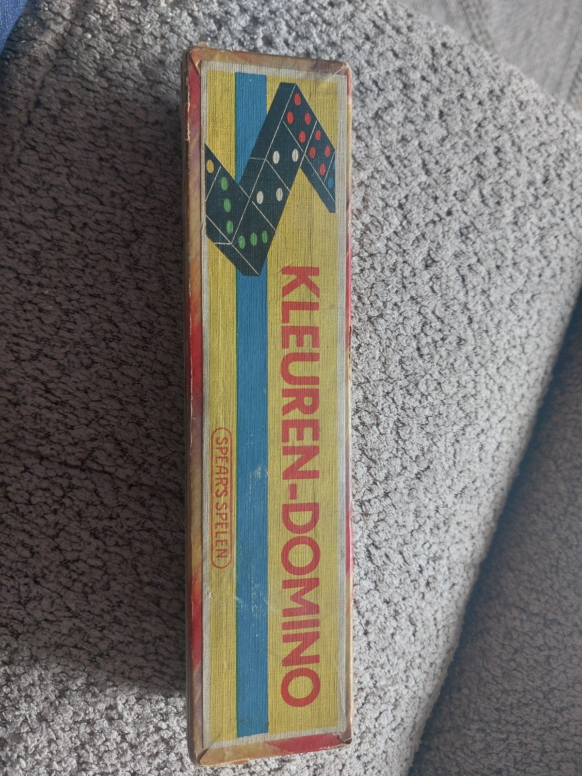 Kleuren-Domino Spel - Vintage Gezelschapsspel, Een of twee spelers, Ophalen of Verzenden, Gebruikt, Spears Spelen