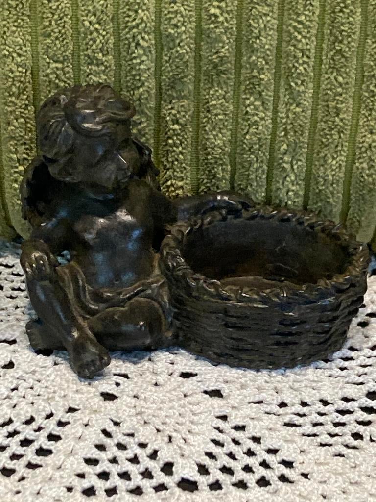 Waxinelichthouder engeltje (090426), Ophalen of Verzenden, Zo goed als nieuw, Overige materialen, Minder dan 25 cm